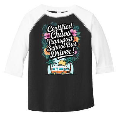 Certified Chaos Transport School Bus Driver DAD Teacher Toddler Fine Jersey T-Shirt