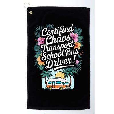 Certified Chaos Transport School Bus Driver DAD Teacher Golf Towel