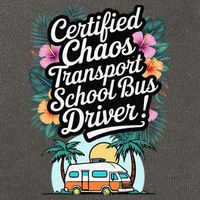 Certified Chaos Transport School Bus Driver DAD Teacher Cotton Canvas Backpack