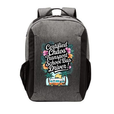 Certified Chaos Transport School Bus Driver DAD Teacher Vector Backpack