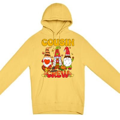 Cousin Crew Three Thanksgiving Gnomes Horror Costume Family Gift Premium Pullover Hoodie