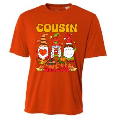 Cousin Crew Three Thanksgiving Gnomes Horror Costume Family Gift Cooling Performance Crew T-Shirt