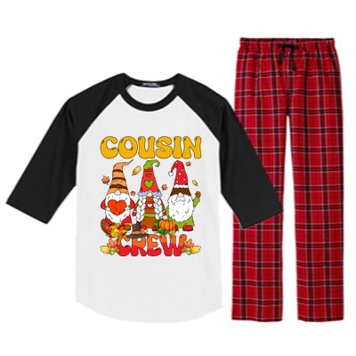 Cousin Crew Three Thanksgiving Gnomes Horror Costume Family Gift Raglan Sleeve Pajama Set