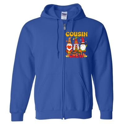 Cousin Crew Three Thanksgiving Gnomes Horror Costume Family Gift Full Zip Hoodie