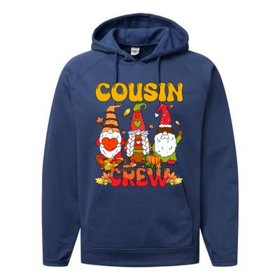 Cousin Crew Three Thanksgiving Gnomes Horror Costume Family Gift Performance Fleece Hoodie