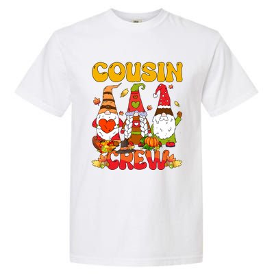 Cousin Crew Three Thanksgiving Gnomes Horror Costume Family Gift Garment-Dyed Heavyweight T-Shirt