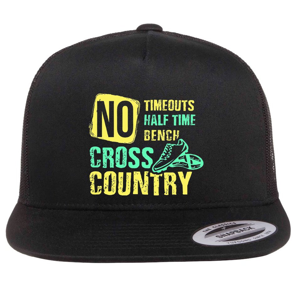 Cross Country Teams Running For Xc Runners Gifts Flat Bill Trucker Hat