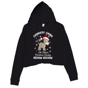 Chingedy Ching The Italian Dominick The Christmas Donkey Funny Gift Crop Fleece Hoodie