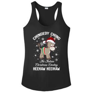 Chingedy Ching The Italian Dominick The Christmas Donkey Funny Gift Ladies PosiCharge Competitor Racerback Tank