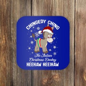 Chingedy Ching The Italian Dominick The Christmas Donkey Funny Gift Coaster