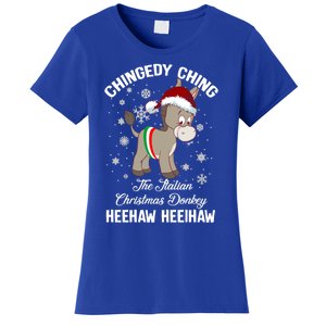 Chingedy Ching The Italian Dominick The Christmas Donkey Funny Gift Women's T-Shirt