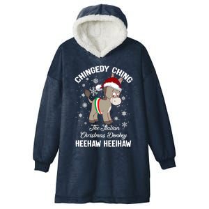 Chingedy Ching The Italian Dominick The Christmas Donkey Funny Gift Hooded Wearable Blanket