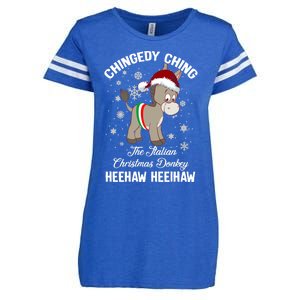 Chingedy Ching The Italian Dominick The Christmas Donkey Funny Gift Enza Ladies Jersey Football T-Shirt