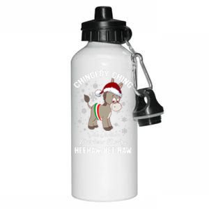 Chingedy Ching The Italian Dominick The Christmas Donkey Funny Gift Aluminum Water Bottle