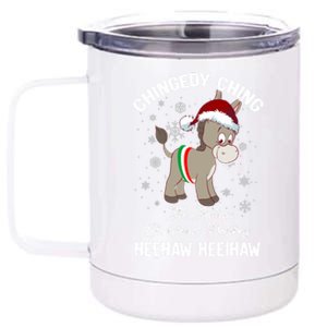 Chingedy Ching The Italian Dominick The Christmas Donkey Funny Gift 12 oz Stainless Steel Tumbler Cup