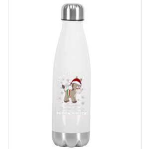 Chingedy Ching The Italian Dominick The Christmas Donkey Funny Gift Stainless Steel Insulated Water Bottle