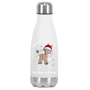 Chingedy Ching The Italian Dominick The Christmas Donkey Funny Gift Stainless Steel Insulated Water Bottle