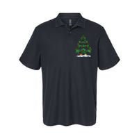 Cannabis Christmas Tree Xmas Funny Smoking Weed Marijuana Softstyle Adult Sport Polo