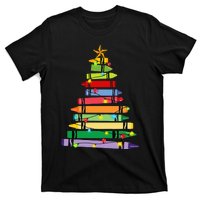 Christmas Crayon Tree Light Gifts for Teachers T-Shirt