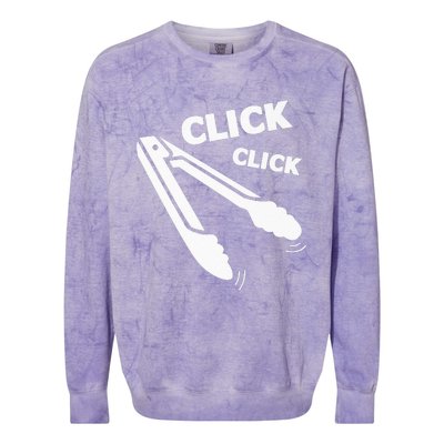 Click Click Tongs BBQ Barbecue Funny Premium Colorblast Crewneck Sweatshirt