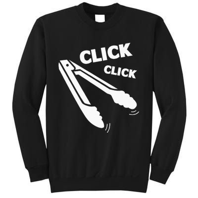 Click Click Tongs BBQ Barbecue Funny Premium Sweatshirt