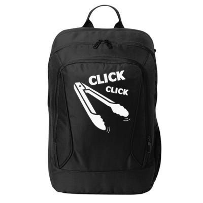 Click Click Tongs BBQ Barbecue Funny Premium City Backpack