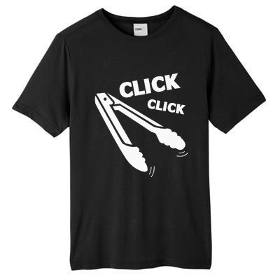 Click Click Tongs BBQ Barbecue Funny Premium Tall Fusion ChromaSoft Performance T-Shirt