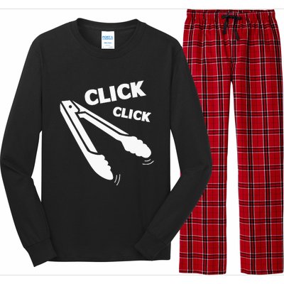 Click Click Tongs BBQ Barbecue Funny Premium Long Sleeve Pajama Set