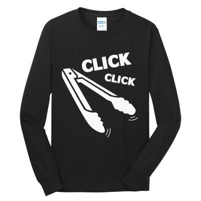 Click Click Tongs BBQ Barbecue Funny Premium Tall Long Sleeve T-Shirt