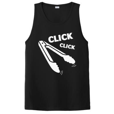 Click Click Tongs BBQ Barbecue Funny Premium PosiCharge Competitor Tank