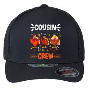 Cousin Crew Turkey Family Thanksgiving Pajamas Matching Flexfit Unipanel Trucker Cap