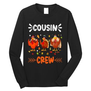 Cousin Crew Turkey Family Thanksgiving Pajamas Matching Long Sleeve Shirt