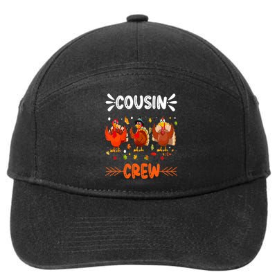 Cousin Crew Turkey Family Thanksgiving Pajamas Matching 7-Panel Snapback Hat