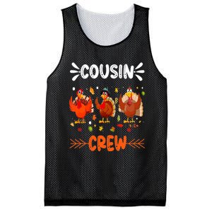 Cousin Crew Turkey Family Thanksgiving Pajamas Matching Mesh Reversible Basketball Jersey Tank