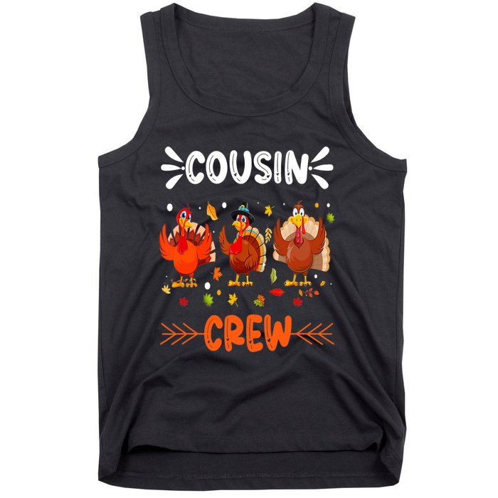 Cousin Crew Turkey Family Thanksgiving Pajamas Matching Tank Top