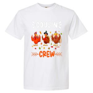 Cousin Crew Turkey Family Thanksgiving Pajamas Matching Garment-Dyed Heavyweight T-Shirt