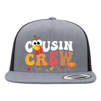 Cousin Crew Thanksgiving Family Matching Turkey Day Fall Flat Bill Trucker Hat