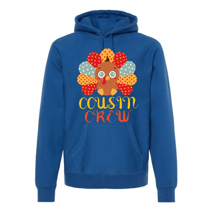 Cousin Crew Turkey Cute Family Thanksgiving Pajamas Matching Meaningful Gift Premium Hoodie