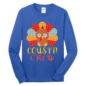 Cousin Crew Turkey Cute Family Thanksgiving Pajamas Matching Meaningful Gift Tall Long Sleeve T-Shirt