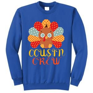 Cousin Crew Turkey Cute Family Thanksgiving Pajamas Matching Meaningful Gift Tall Sweatshirt