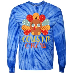 Cousin Crew Turkey Cute Family Thanksgiving Pajamas Matching Meaningful Gift Tie-Dye Long Sleeve Shirt