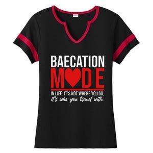 Cute Couples Trip Matching Vacation Baecation Vibes Gifts Ladies Halftime Notch Neck Tee