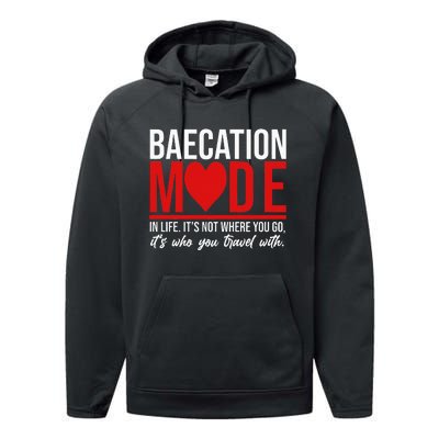 Cute Couples Trip Matching Vacation Baecation Vibes Gifts Performance Fleece Hoodie