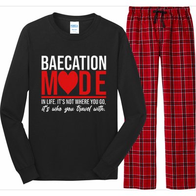 Cute Couples Trip Matching Vacation Baecation Vibes Gifts Long Sleeve Pajama Set