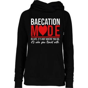 Cute Couples Trip Matching Vacation Baecation Vibes Gifts Womens Funnel Neck Pullover Hood