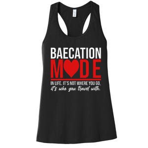 Cute Couples Trip Matching Vacation Baecation Vibes Gifts Women's Racerback Tank