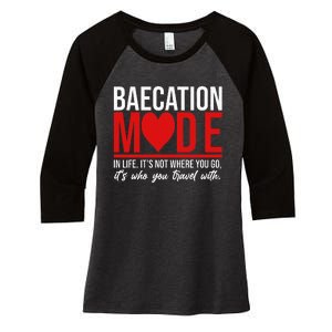 Cute Couples Trip Matching Vacation Baecation Vibes Gifts Women's Tri-Blend 3/4-Sleeve Raglan Shirt