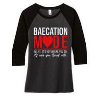 Cute Couples Trip Matching Vacation Baecation Vibes Gifts Women's Tri-Blend 3/4-Sleeve Raglan Shirt