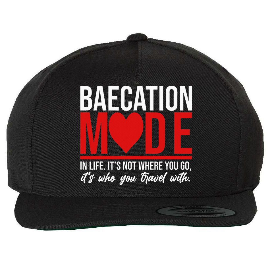 Cute Couples Trip Matching Vacation Baecation Vibes Gifts Wool Snapback Cap