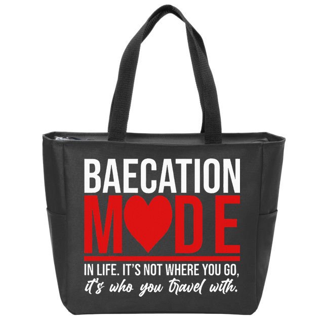 Cute Couples Trip Matching Vacation Baecation Vibes Gifts Zip Tote Bag